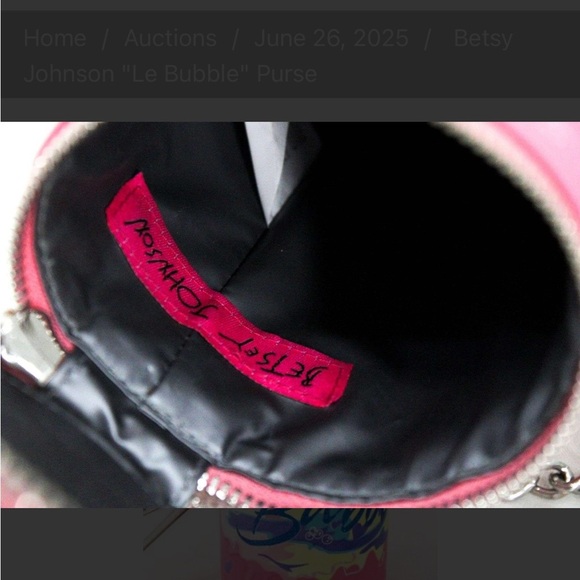 Betsey Johnson Pink and Yellow Bubble Cylinder Bag - Picture 8 of 8